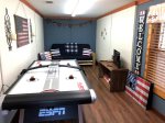 Basement game room with Air Hockey